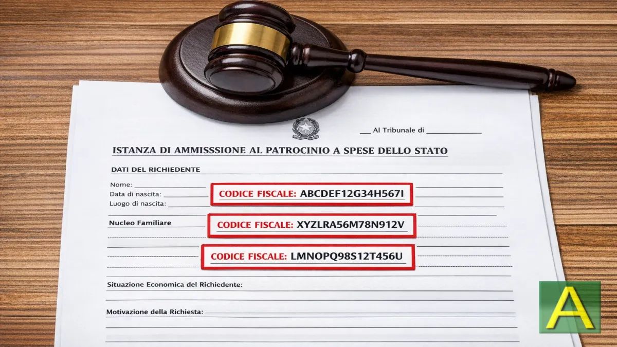Patrocinio a spese dello Stato: il codice fiscale dei familiari è condizione di ammissibilità