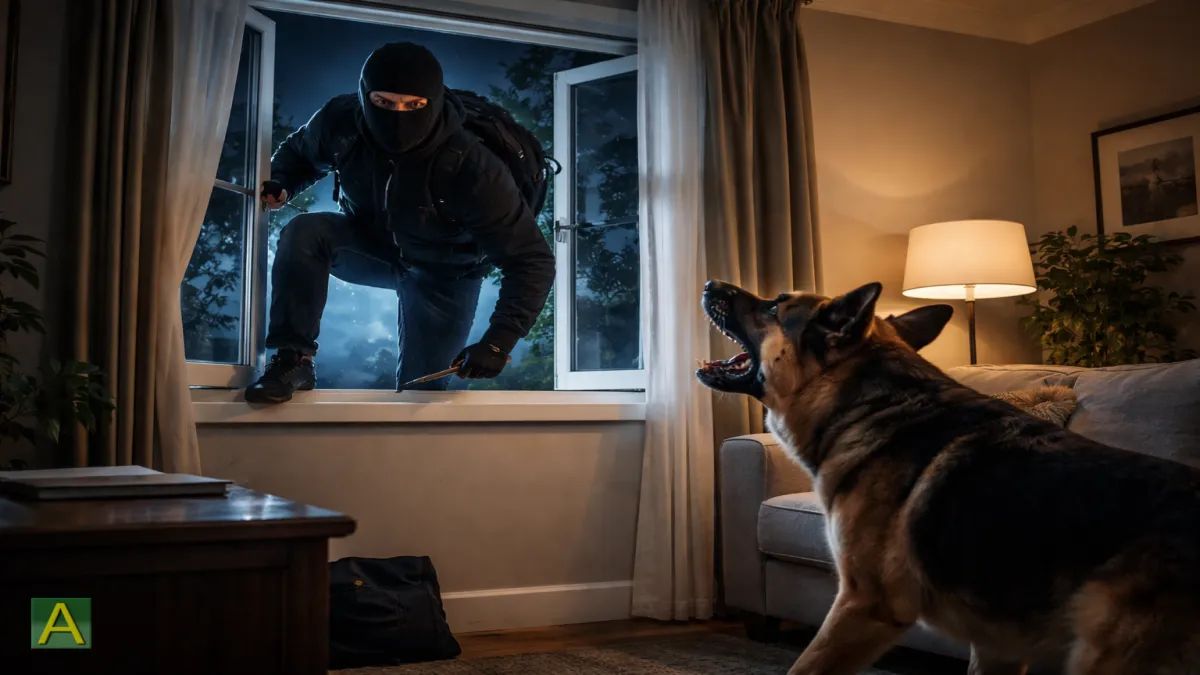 Cane aggredisce il ladro in casa: le decisioni di merito e di legittimità