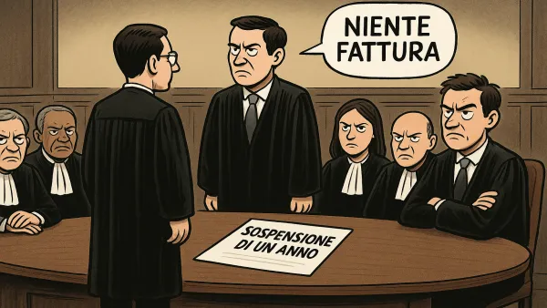 Sanzionato con la sospensione l'avvocato che non emette fattura