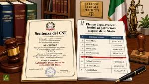 Cancellazione dall'elenco del gratuito patrocinio: atto vincolato per sanzione disciplinare Cancellazione dall'elenco del gratuito patrocinio: atto vincolato per sanzione disciplinare