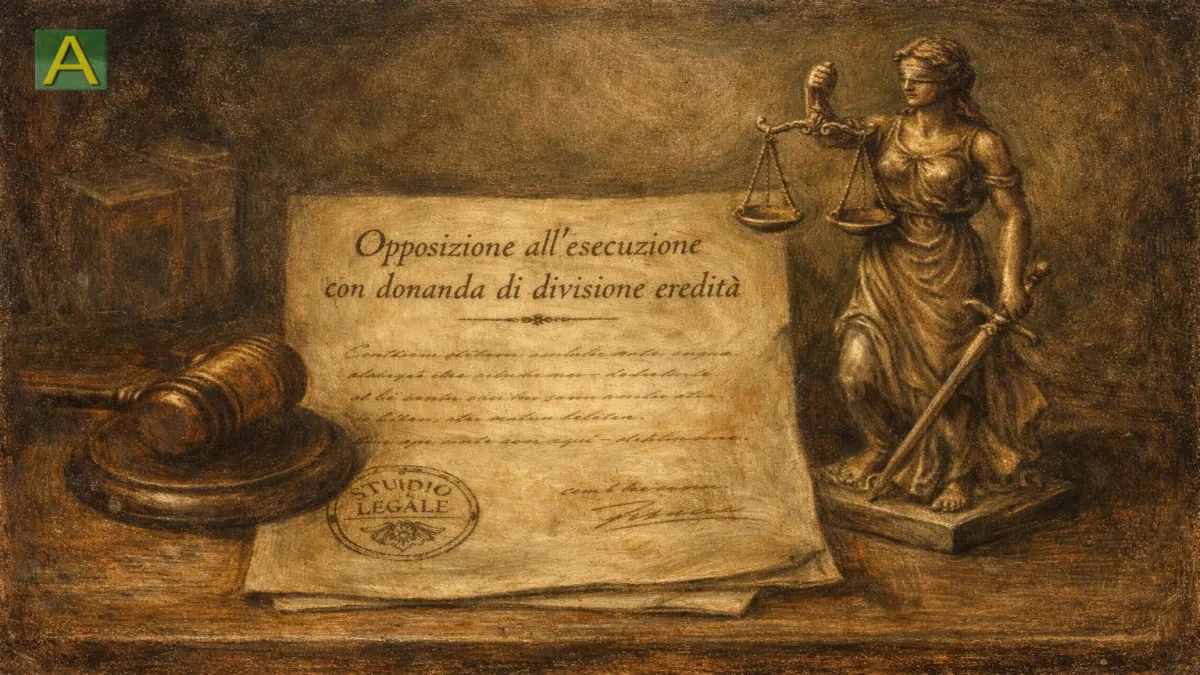 Opposizione all'esecuzione: ammessa la domanda di divisione dell'eredità da parte dell'opponente