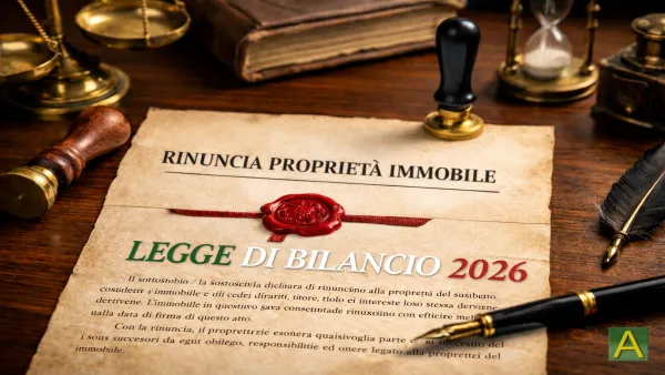 Legge di Bilancio 2026 e rinuncia alla proprietà immobiliare