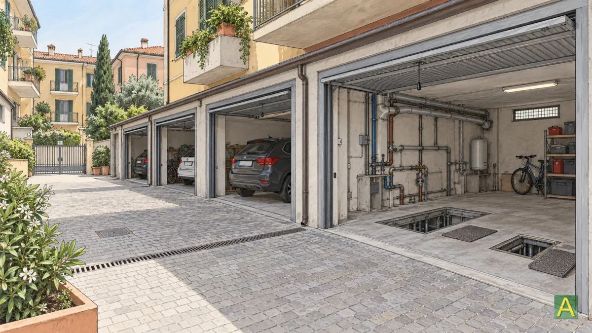 Tubi dello scarico condominiale nel box privato: servitù e tutele