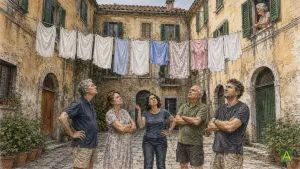 Corda stendibiancheria su cortile condominiale: turbativa del possesso