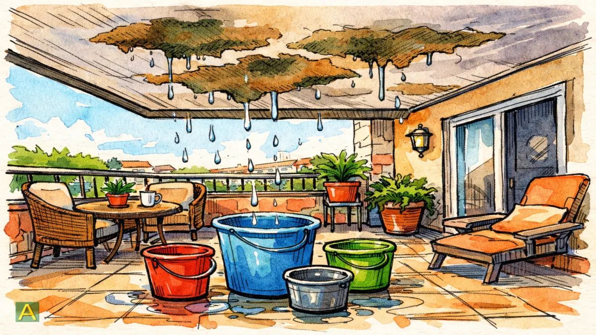 Infiltrazioni dalla terrazza di proprietà esclusiva: profili di responsabilità