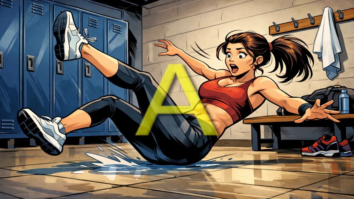 Cade sul pavimento bagnato in palestra: colpa del danneggiato