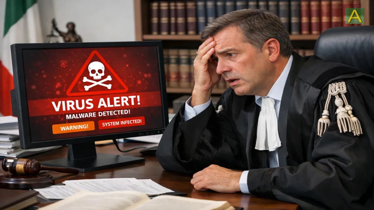 Virus informatico altera la notifica via pec: conseguenze