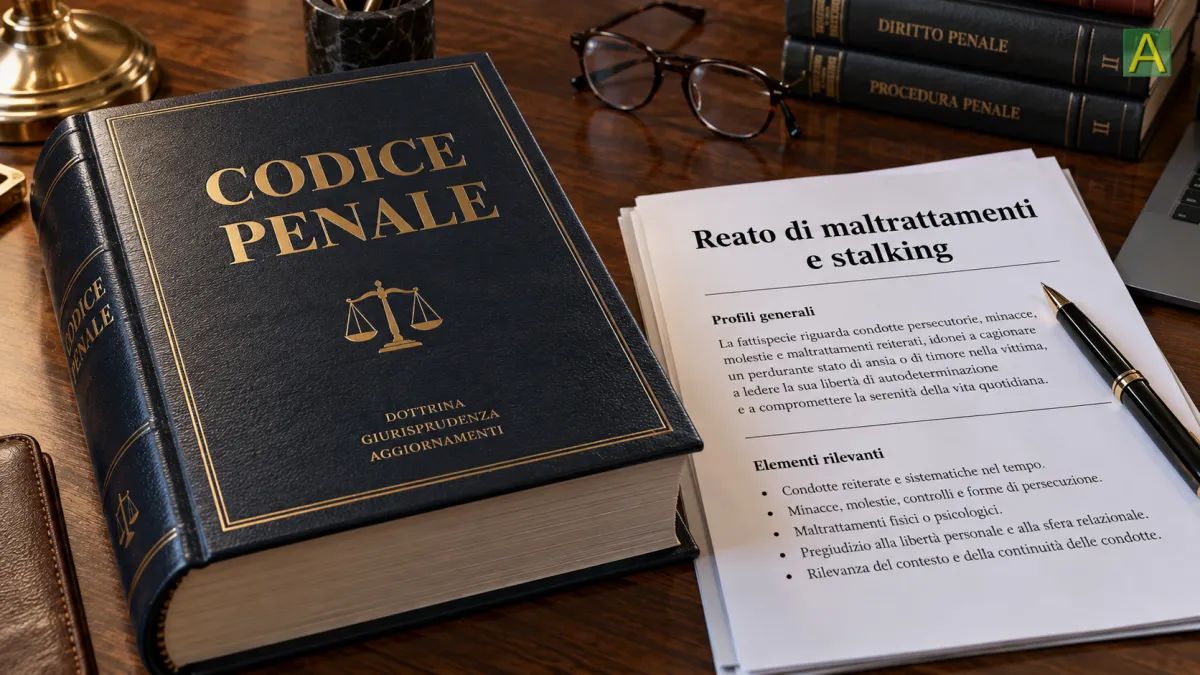 I maltrattamenti nell’ambito familiare e gli atti persecutori