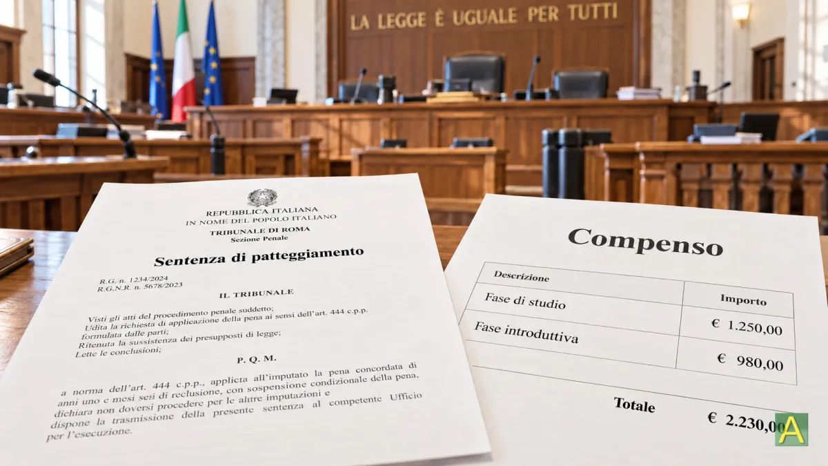 Patteggiamento: il compenso della parte civile copre solo studio e fase introduttiva