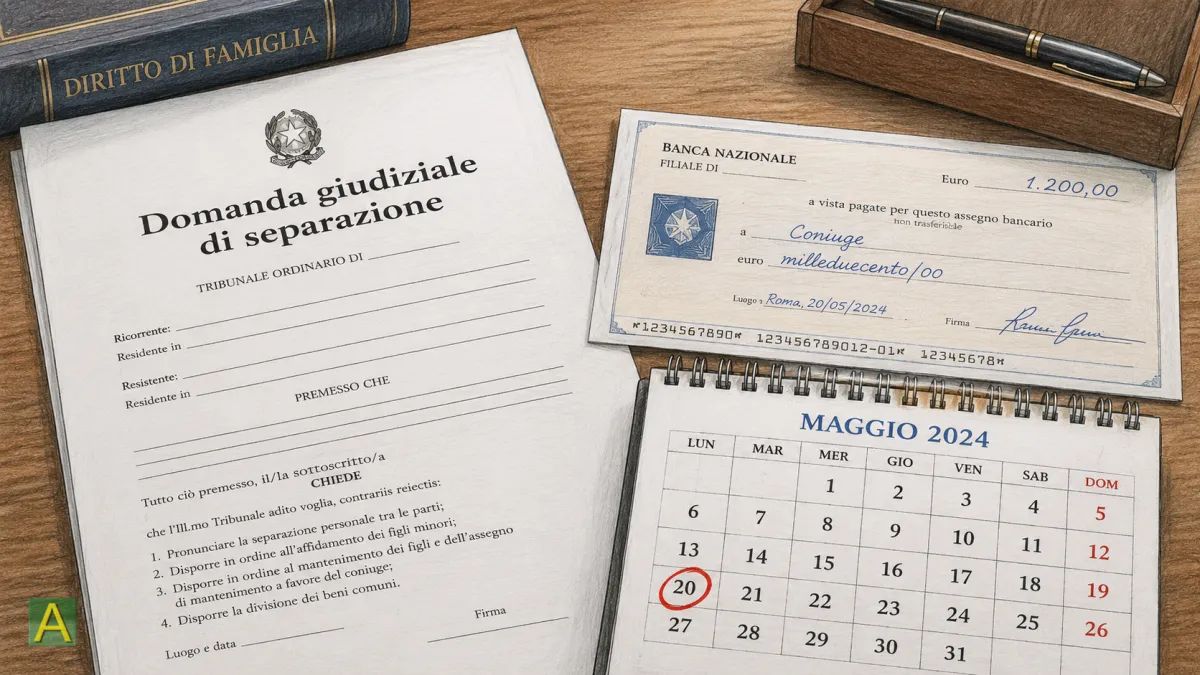 Separazione: l'assegno disposto dal Presidente del Tribunale decorre dalla domanda